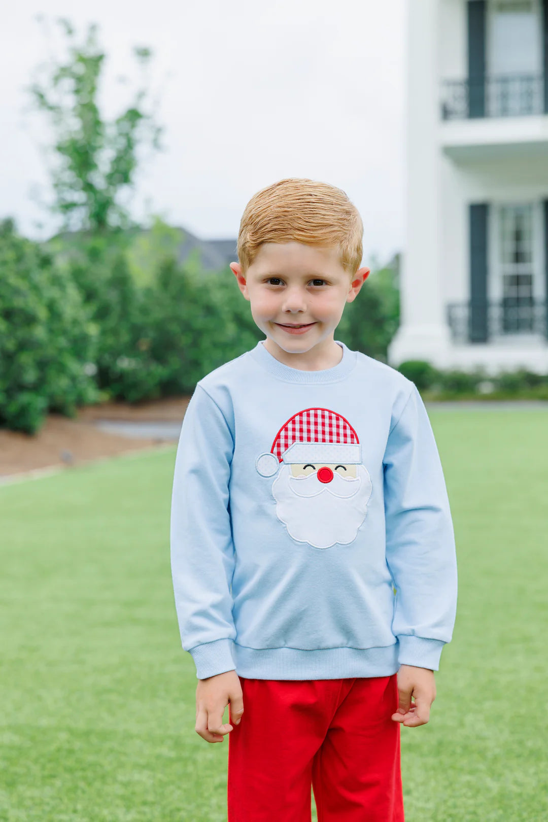 French Terry Pullover - Santa (Light Blue)