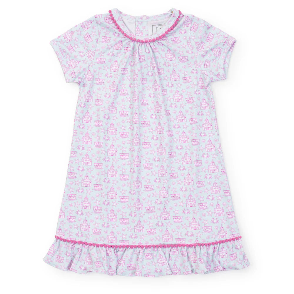 Camden Girls' Dress (Loungewear) - Sandcastles Pink