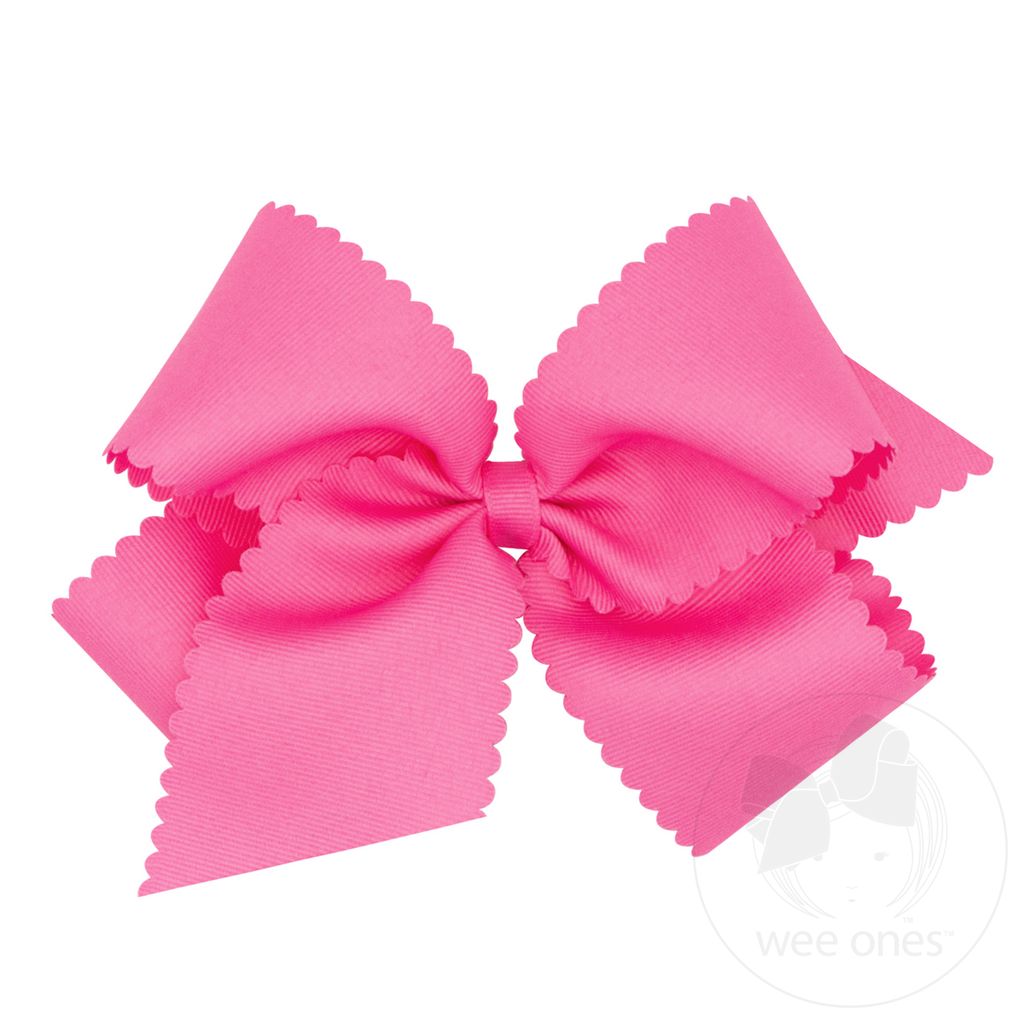 King Grosgrain Scallop Edge - Hot Pink