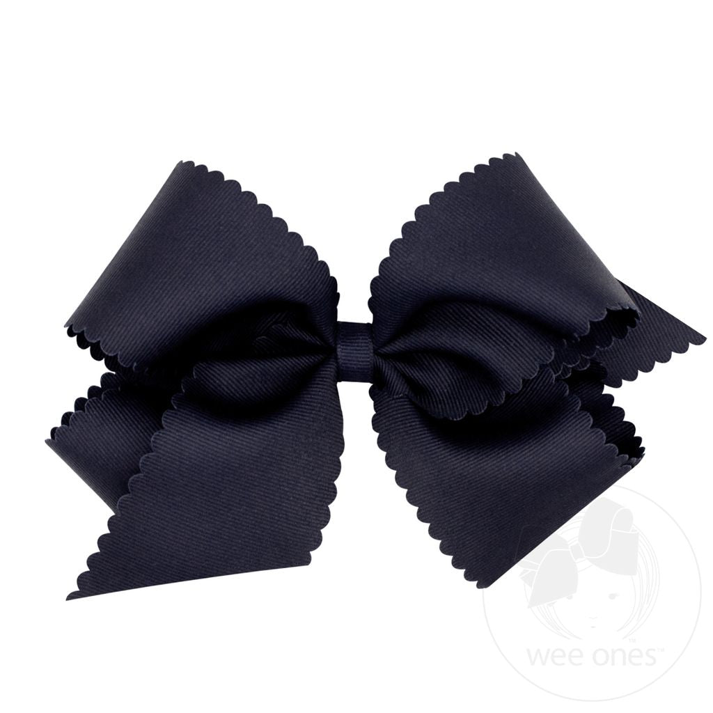 King Grosgrain Scallop Edge - Navy