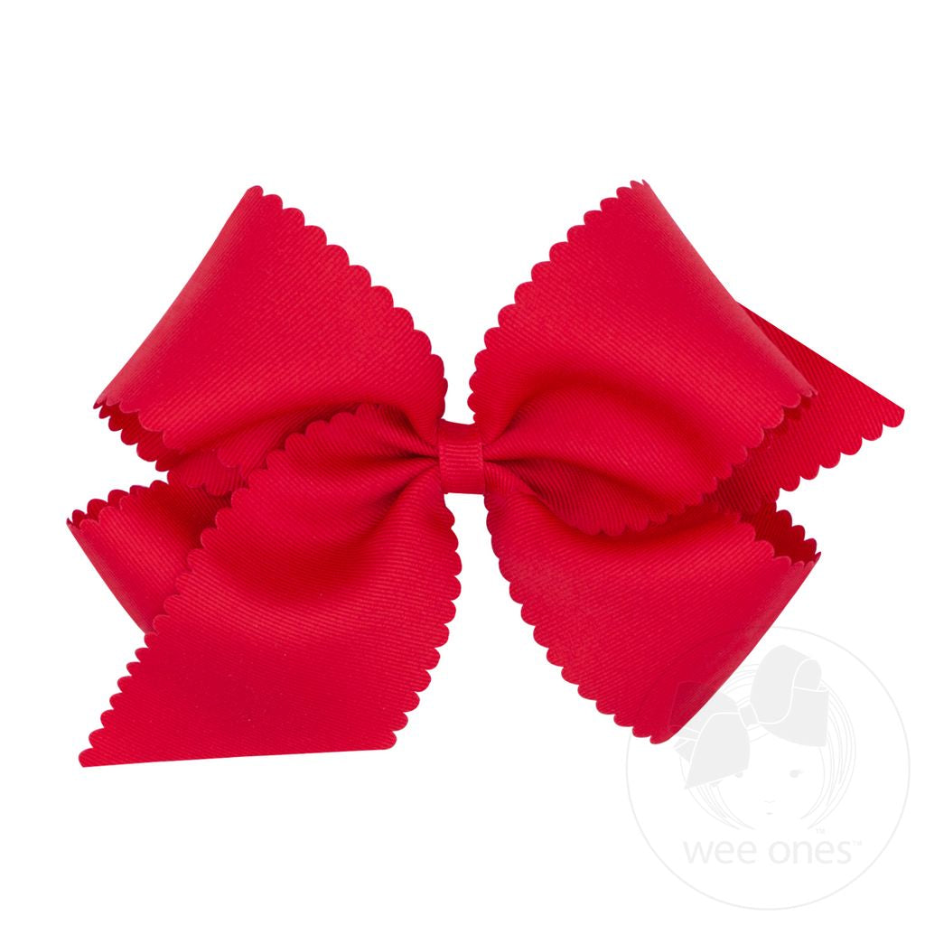 King Grosgrain Scallop Edge - Red
