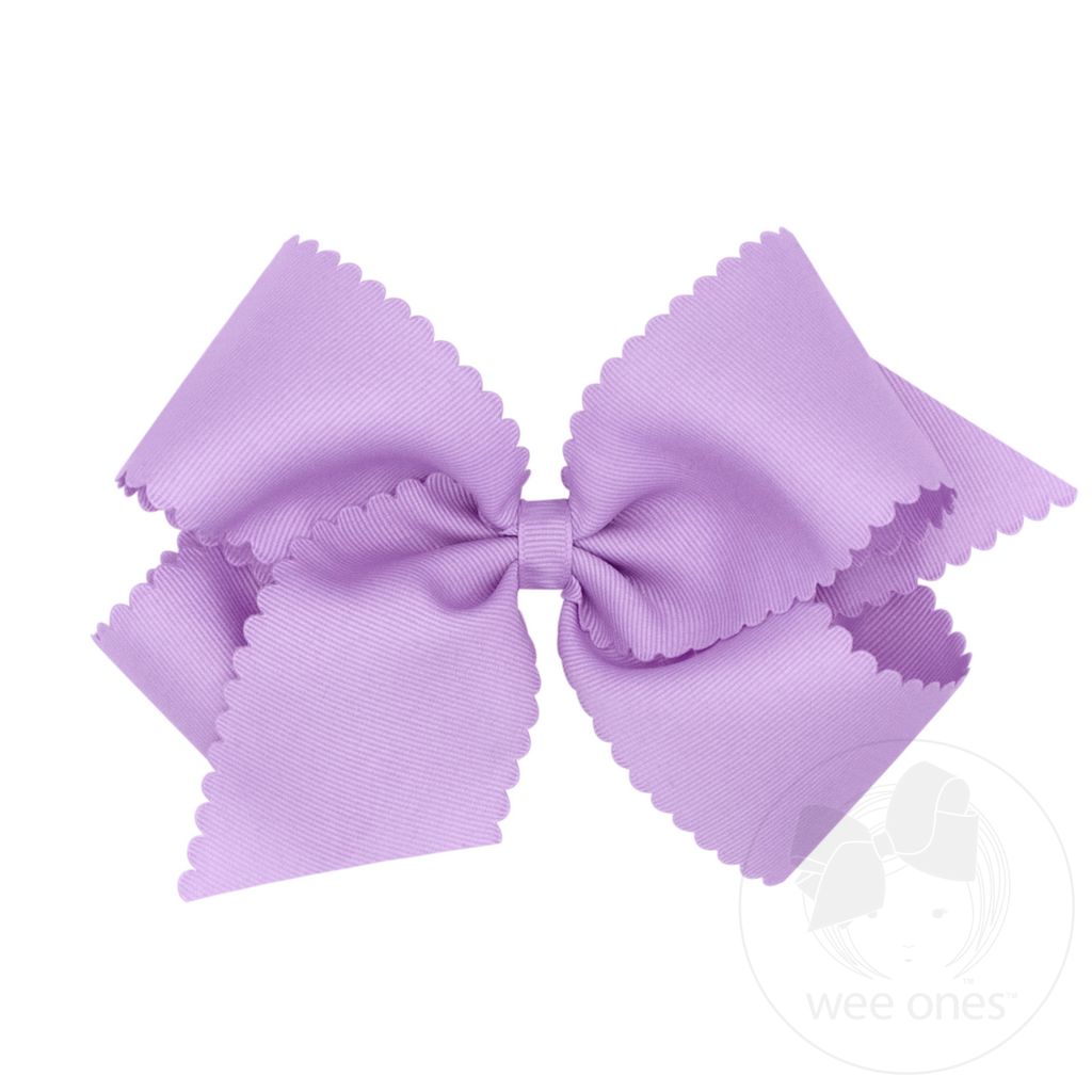King Grosgrain Scallop Edge - Light Orchid (Lavender)