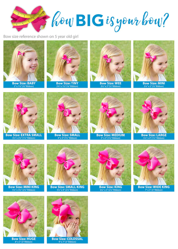 Medium Grosgrain Scallop Edge - Hot Pink