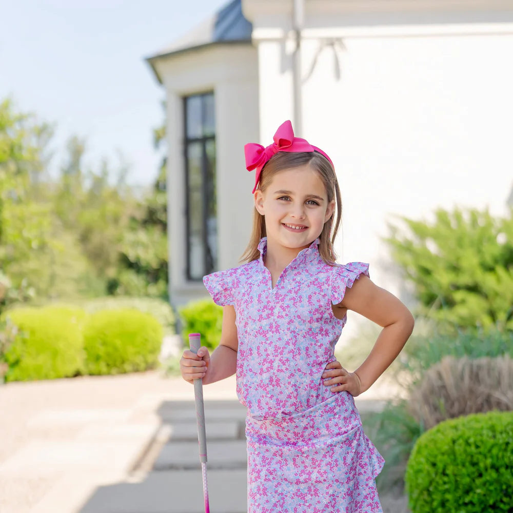 Ellie Girls' Sleeveless Performance Top by LH Sport Preppy Petals