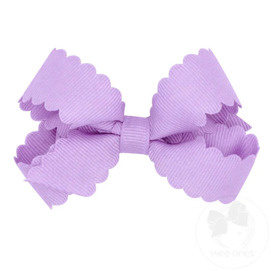 Mini Scallop Edge Grosgrain - Light Orchid (Lavender)