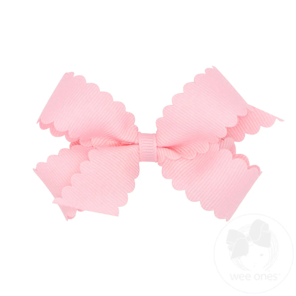 Mini Scallop Edge Grosgrain - Light Pink