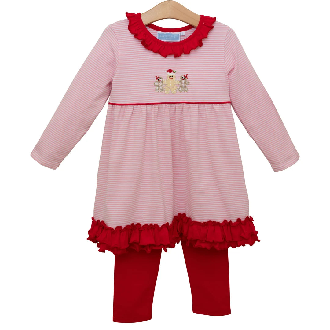 Gingerbread House Ruffle Pant Set