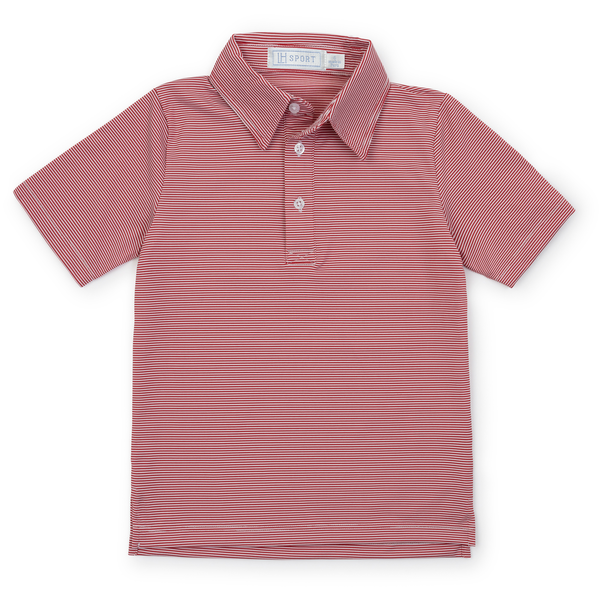 Will Golf Polo Shirt - Red and White Stripes