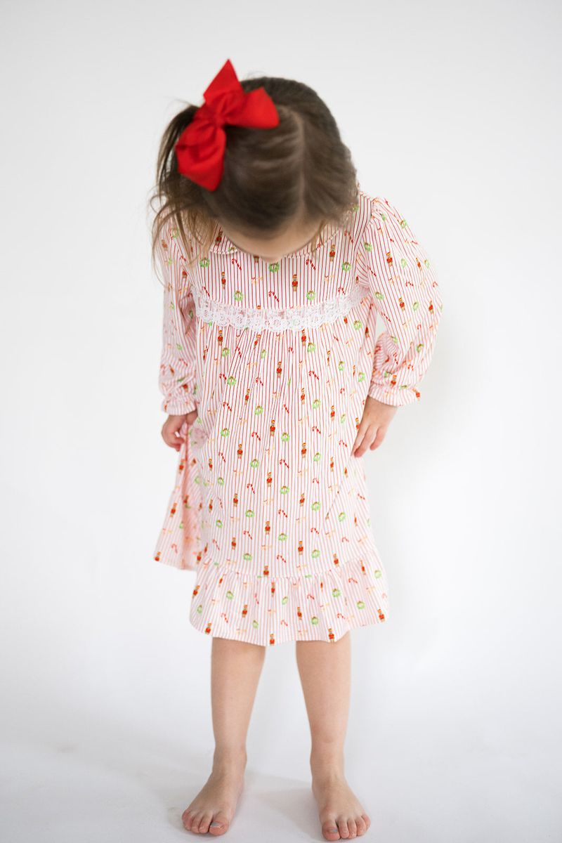 Christmas Long Sleeve Dress Nightgown