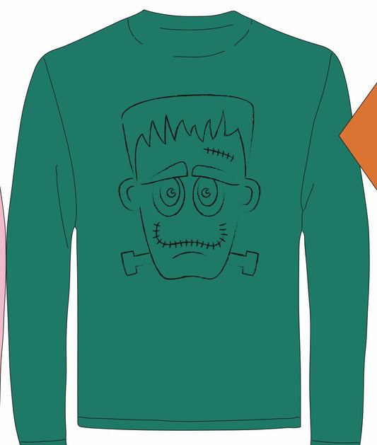 LS Green Frankenstein Halloween T-Shirt