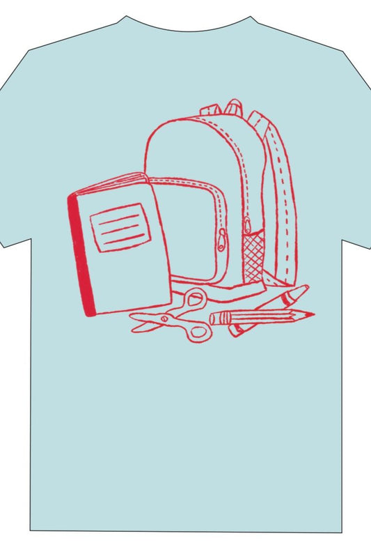 B2S 26 SS Light Blue Backpack T-Shirt