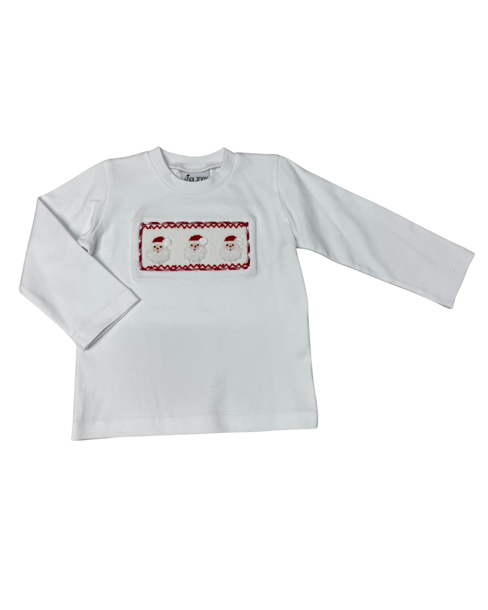 White Smocked Santa Shirt