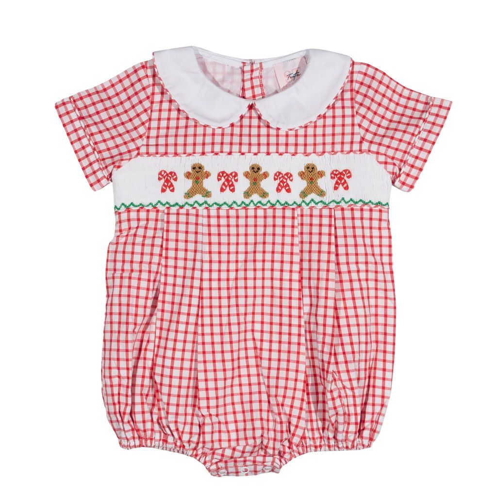 Gingerbread Man - Noah Smocked Bubble