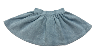 Sofie Light Blue Velvet Skirt