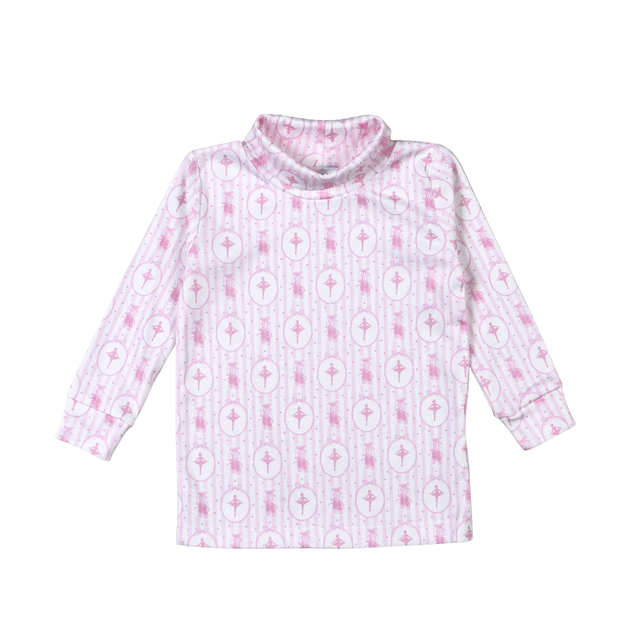 Pink Ballerina Pima Turtleneck