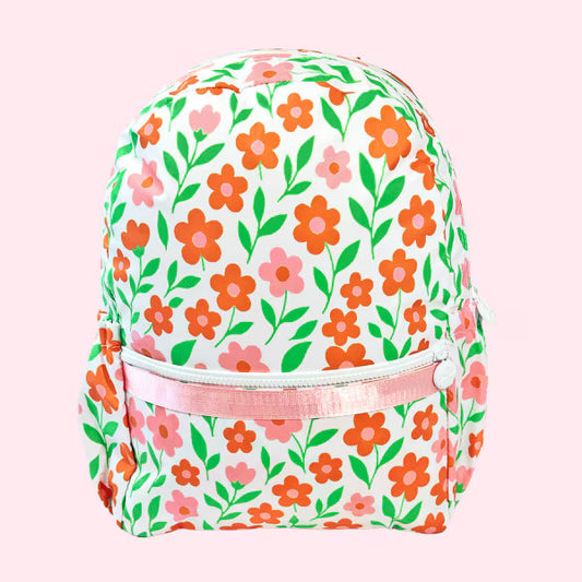 Wipeable In Bloom Medium Backpack w/ Pockets