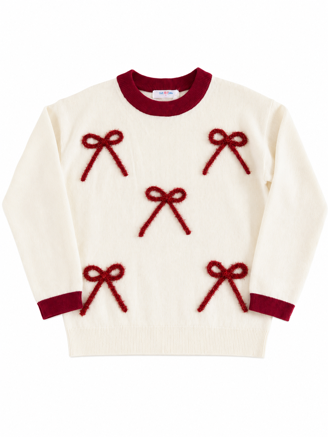 Iris Red Bow Sweater
