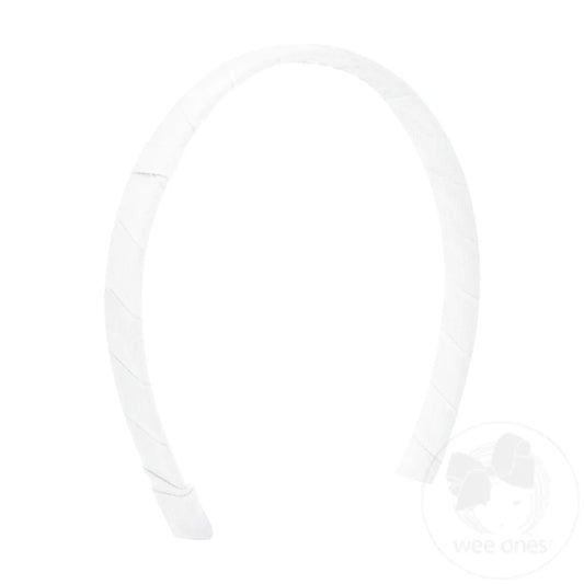 Grosgrain Headband w/ Loop - White