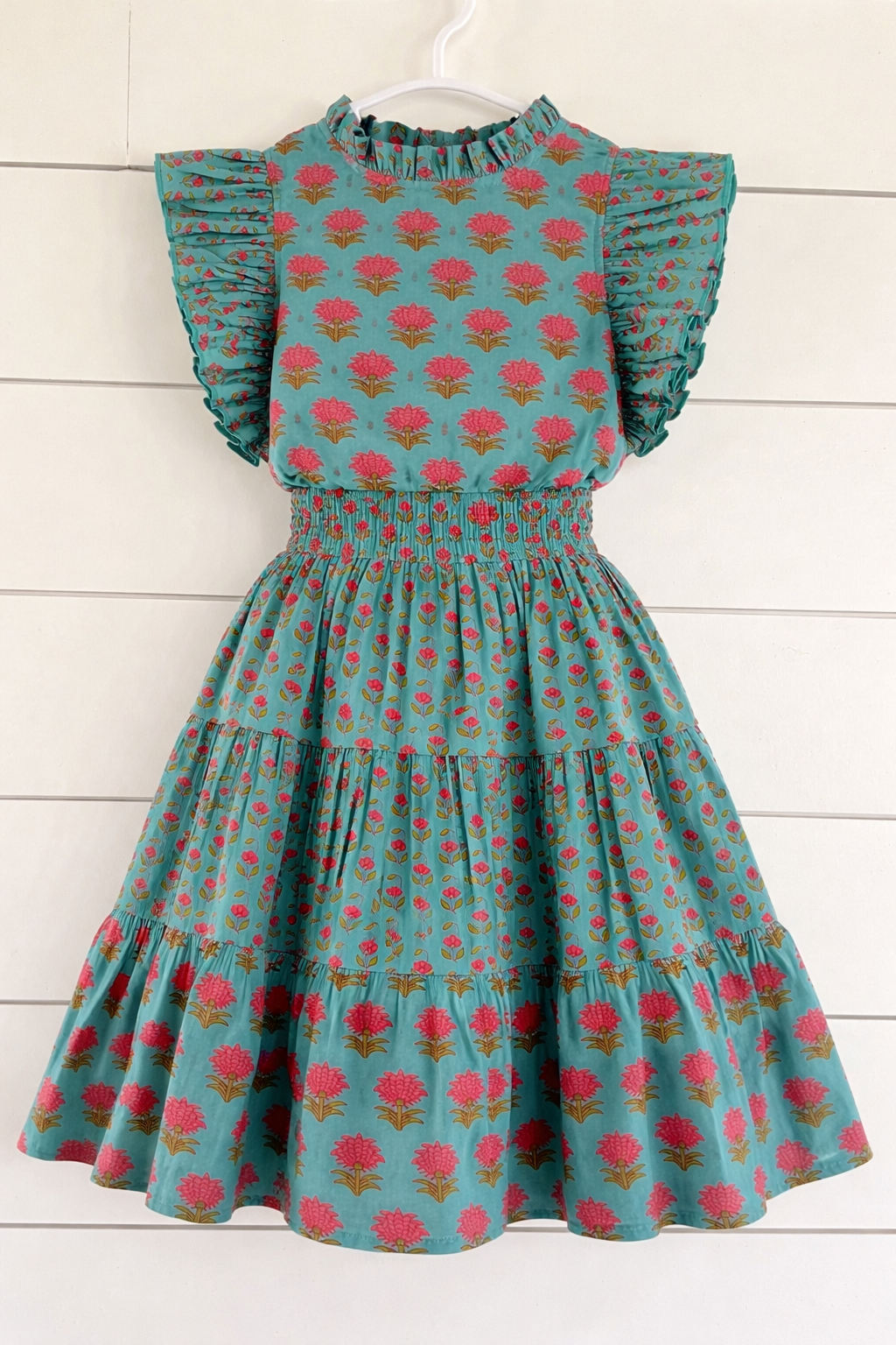 Floral Top and Skirt Set : TEAL