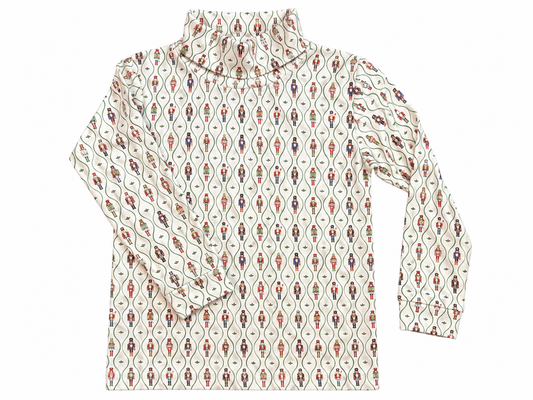 Blue Nutcracker Pima Turtleneck