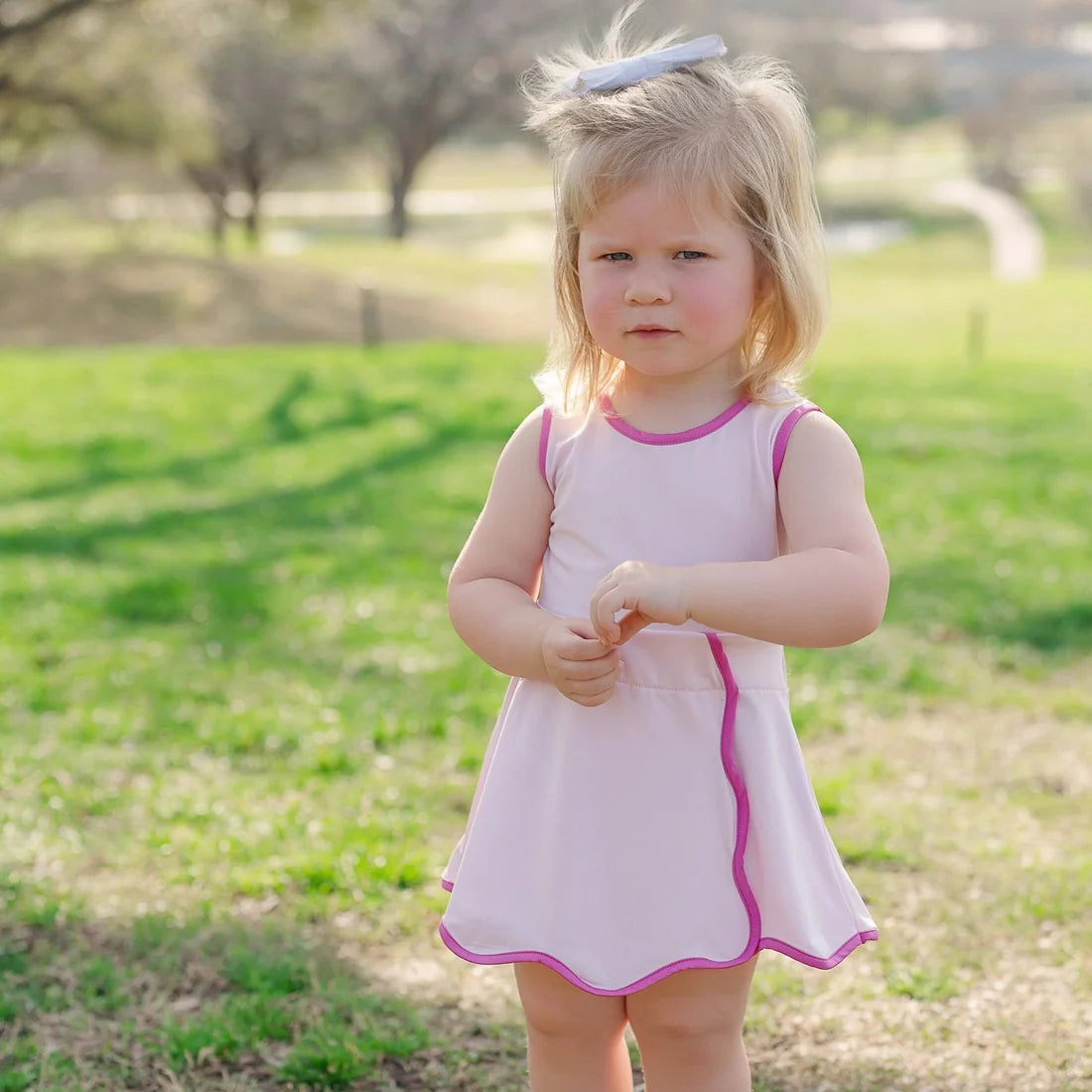 Taylor Girls' Performance Dress - Cotton Candy Pink