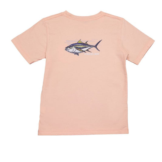 Atlantic Blue Tuna SS Graphic Shirt - Salmon Color