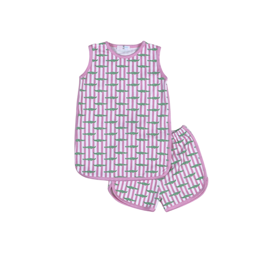 Bayou Kids Print Short Set