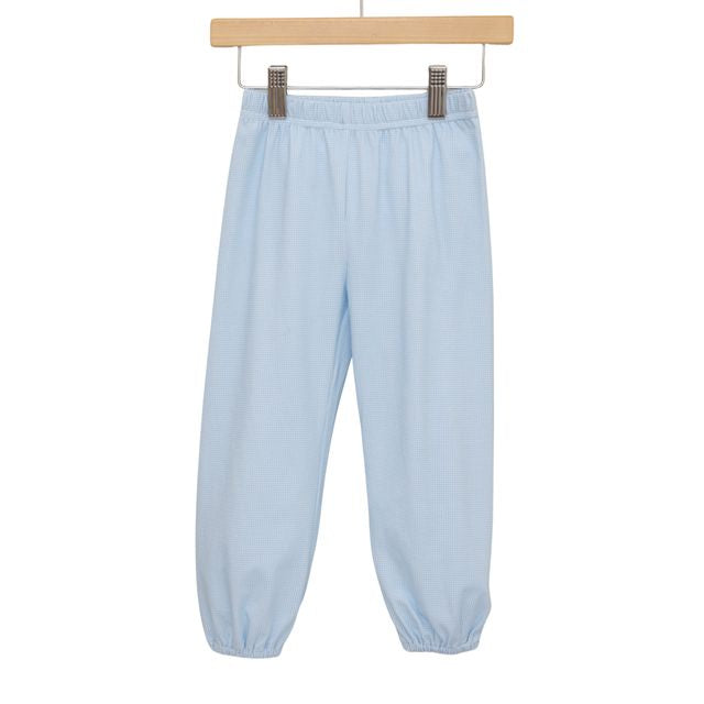 Bloomer Pants - Light Blue Micro Gingham