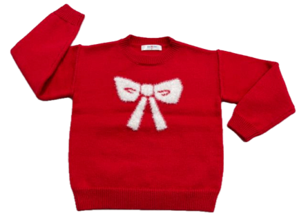 Cindy Red Bow Sweater