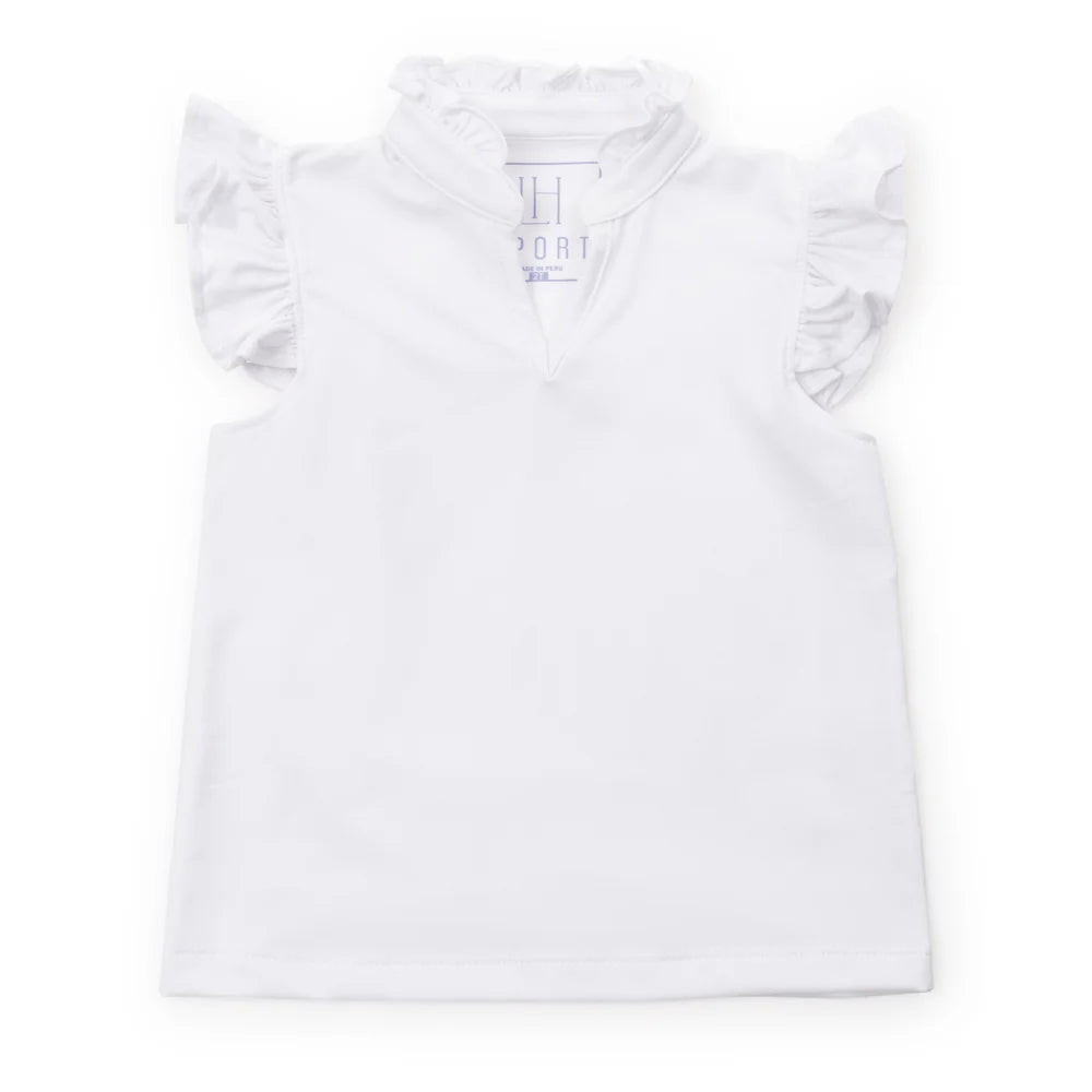 Ellie Girls' Sleeveless Performance Top by LH Sport White