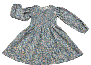Emily Floral Smock Bodice Dress