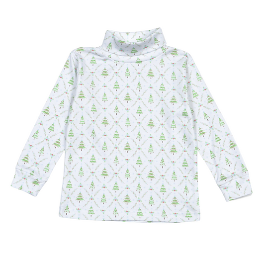 Holly Night Pima Turtleneck - Blue