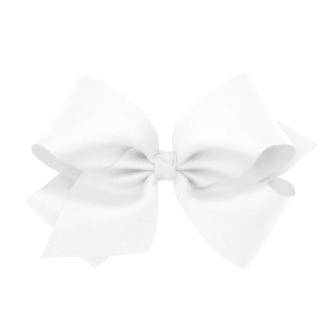 King Classic Grosgrain Hair Bow (Knot Wrap) - White