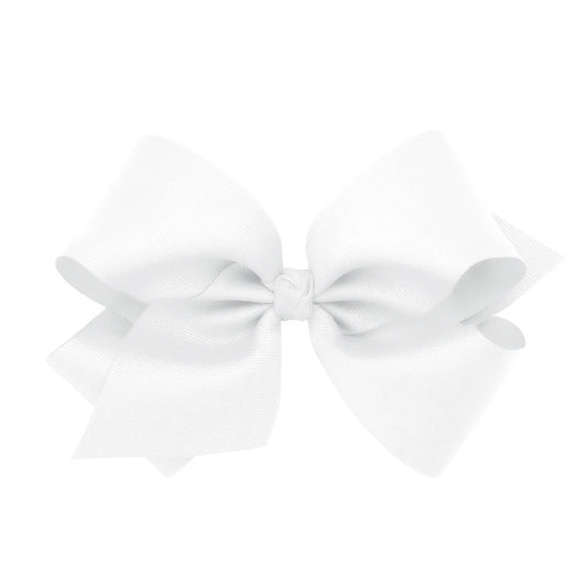 King Classic Grosgrain Hair Bow (Knot Wrap) - White