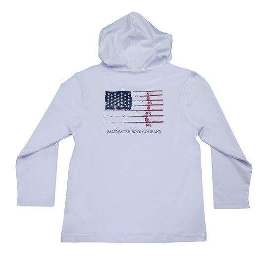 Performance Hoodie - White Flag