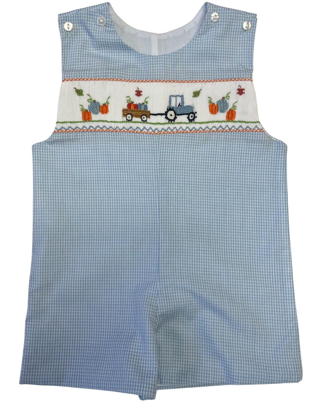 Pete Pumpkin Smocked Shortall