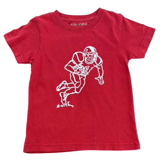 Short-Sleeve Crimson/White Football Player