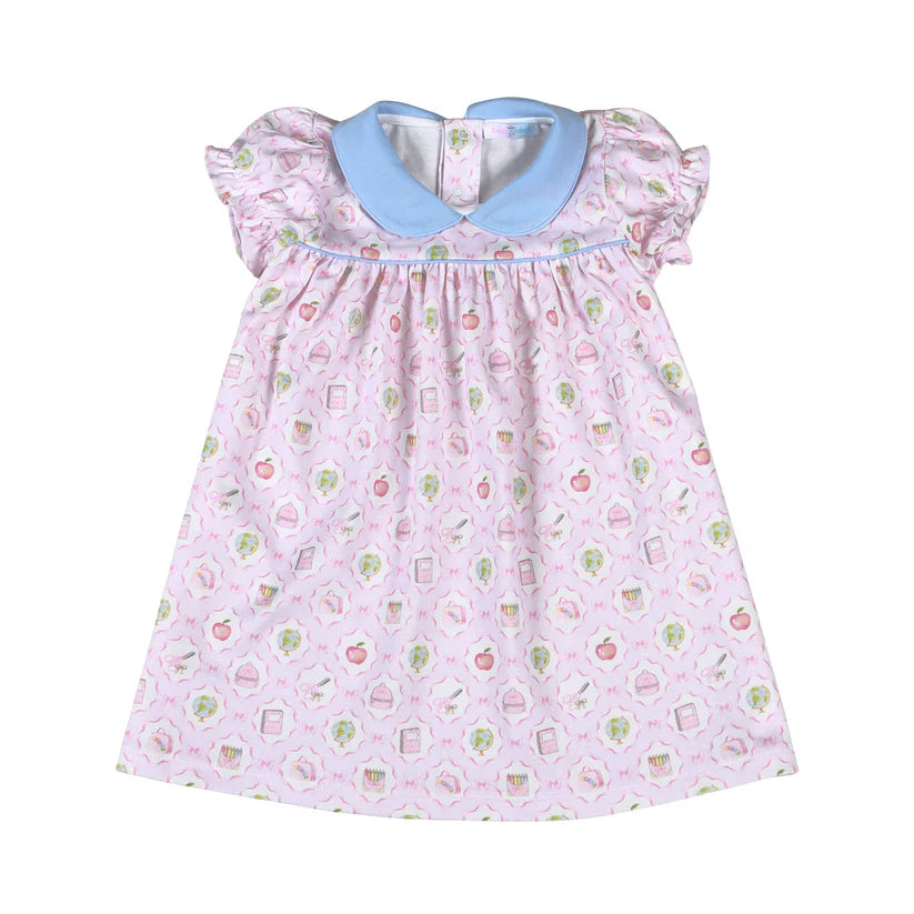 School Time Pima Scallop Collar Dress