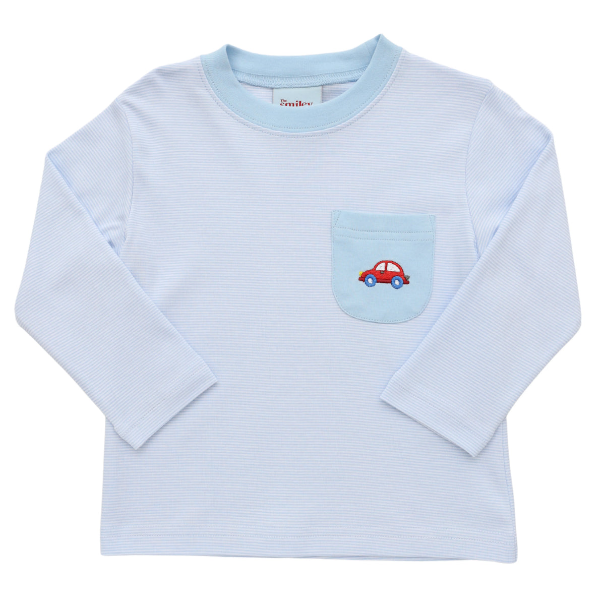Light Blue Stripe Car Pocket Shirt