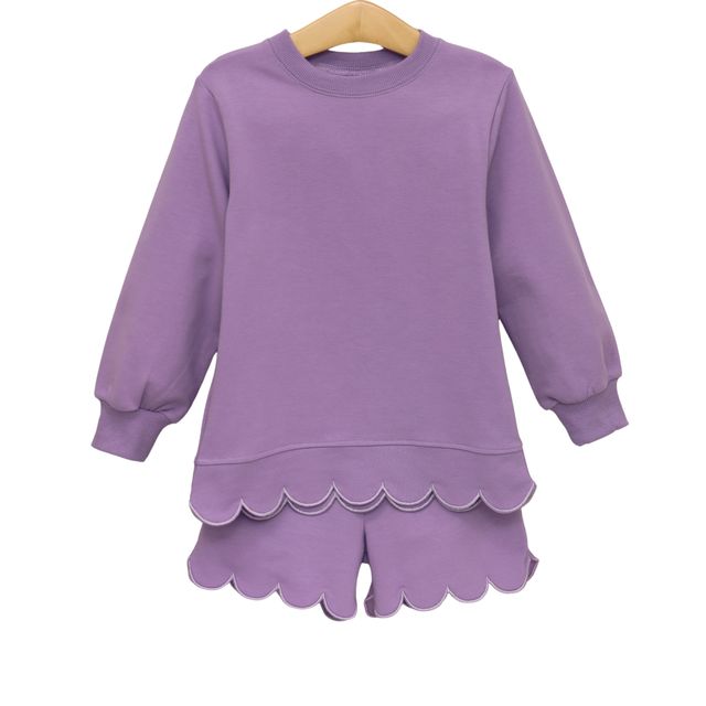 Sophia Scalloped Set - Lavender