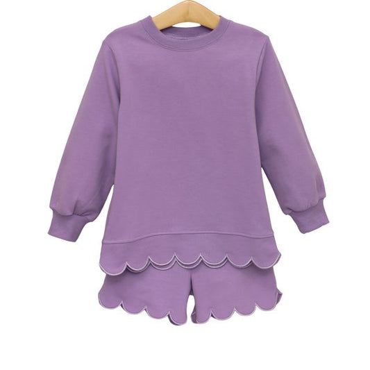 Sophia Scalloped Set - Lavender