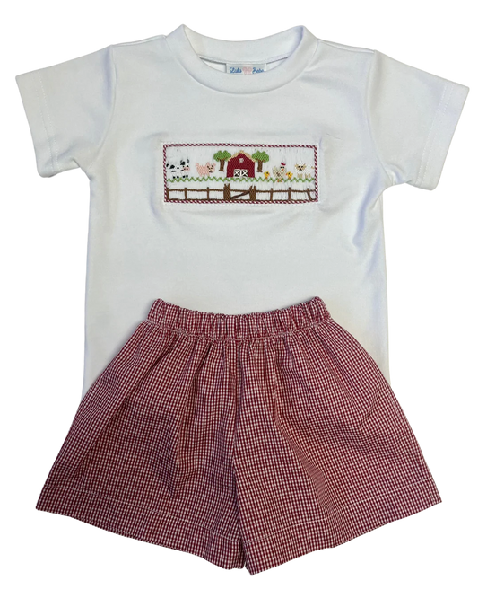 Tom Farm Smocked Short Set