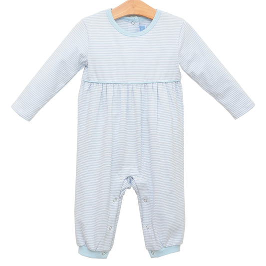 Bennett Romper - Light Blue Stripe