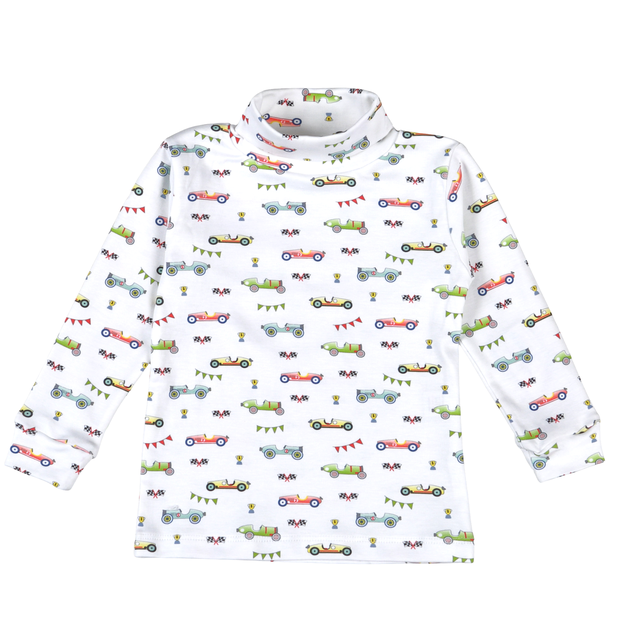 Racing Cars Pima Turtleneck