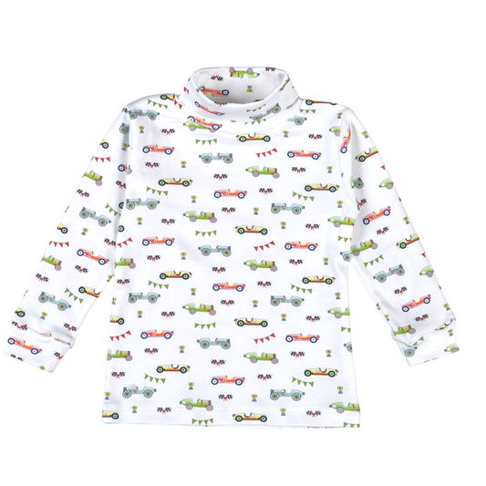 Racing Cars Pima Turtleneck