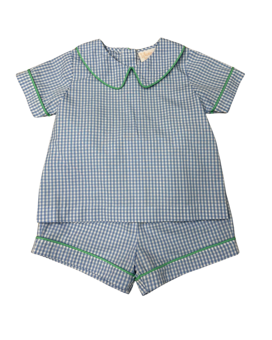 Williamsburg Plaid Collared Short Set