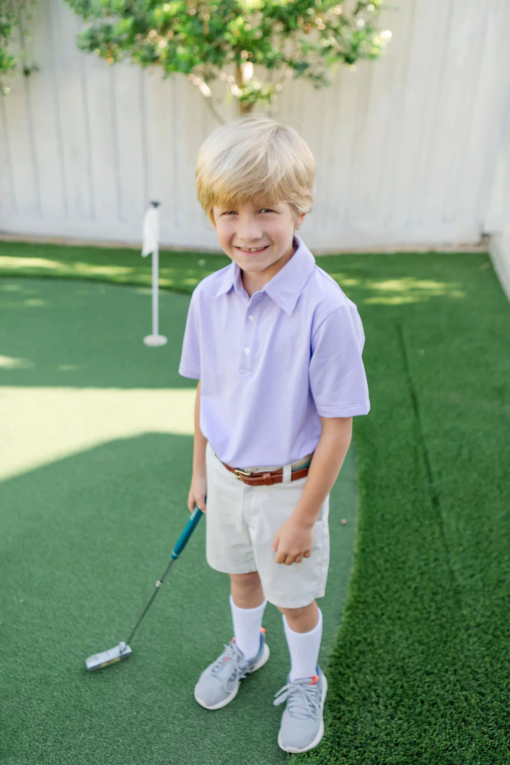 Will Performance Polo - Purple Stripes