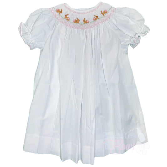 Bunny Smocked Bishop Dress