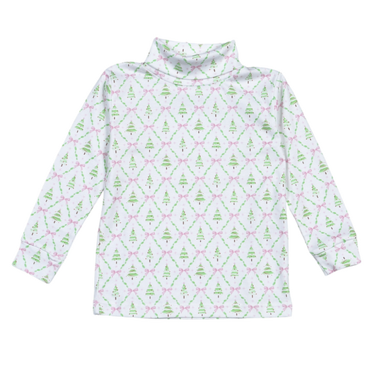 Holly Night Pima Turtleneck - Pink