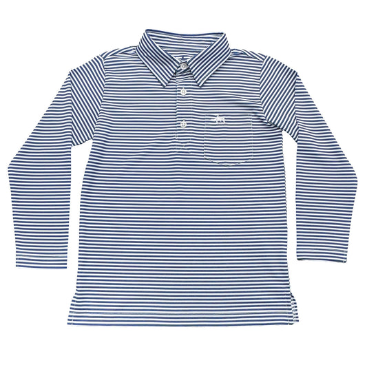 Inshore Performance Stripe LS Polo
